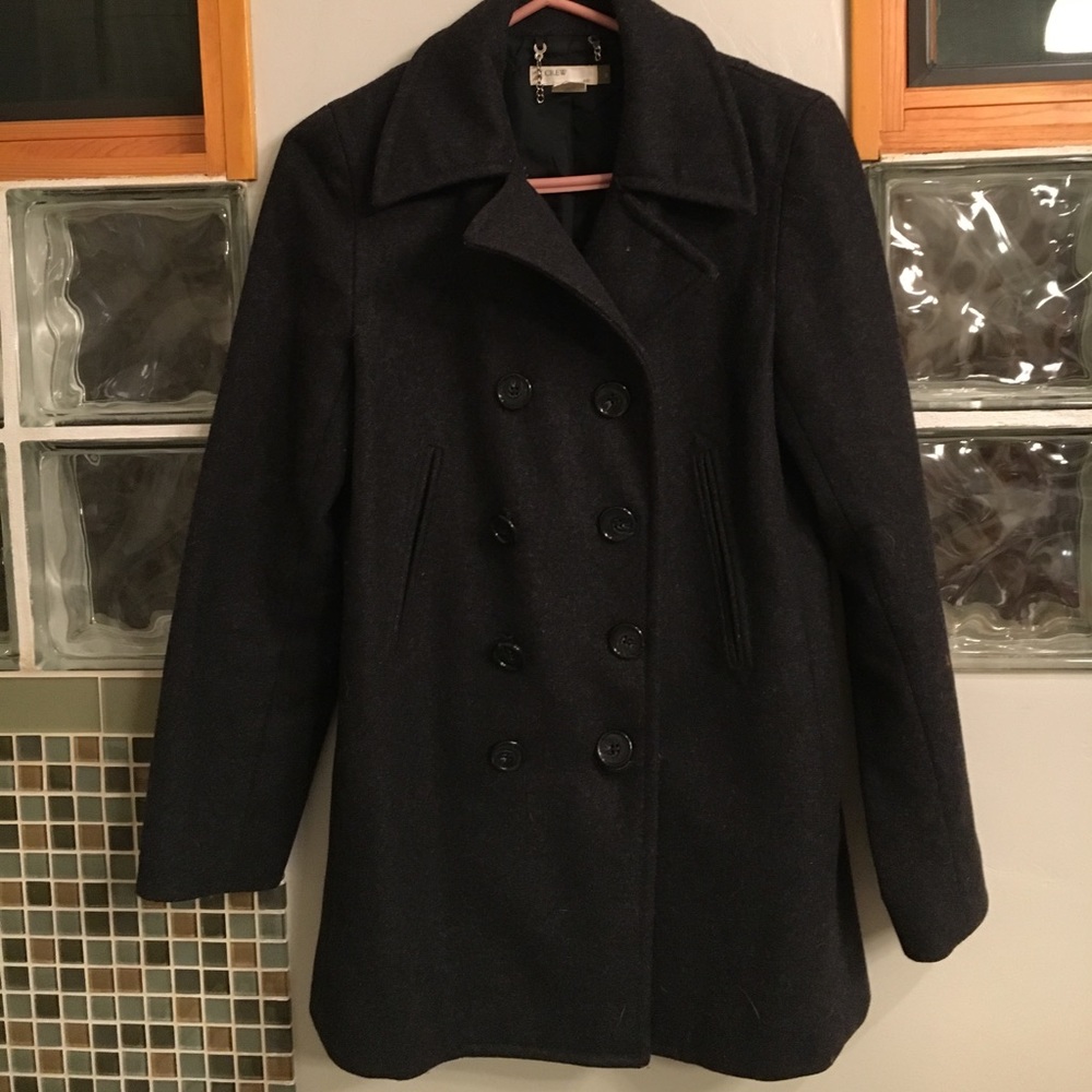 J.Crew Wool Dark Gray Peacoat