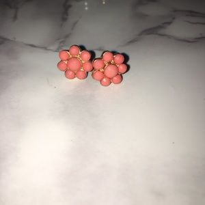 Coral flower earrings