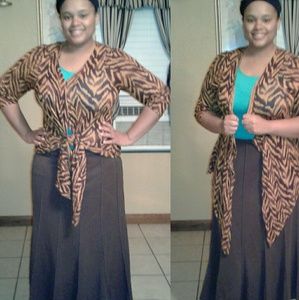 Animal print cardigan