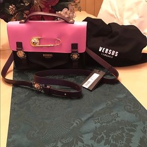 VERSUS Versace Safety Pin Satchel Bag