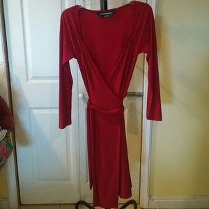 Sexy Red Wrap Around Dress