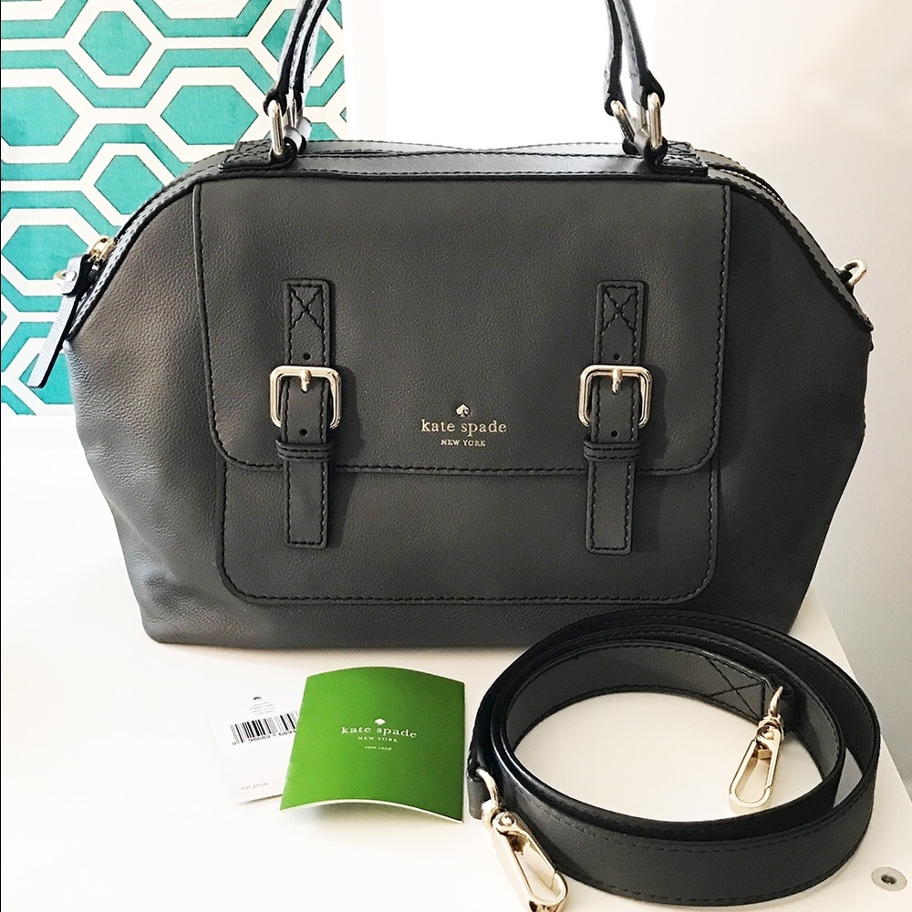 Kate Spade Allen Street Raquelle Gray Leather Bag