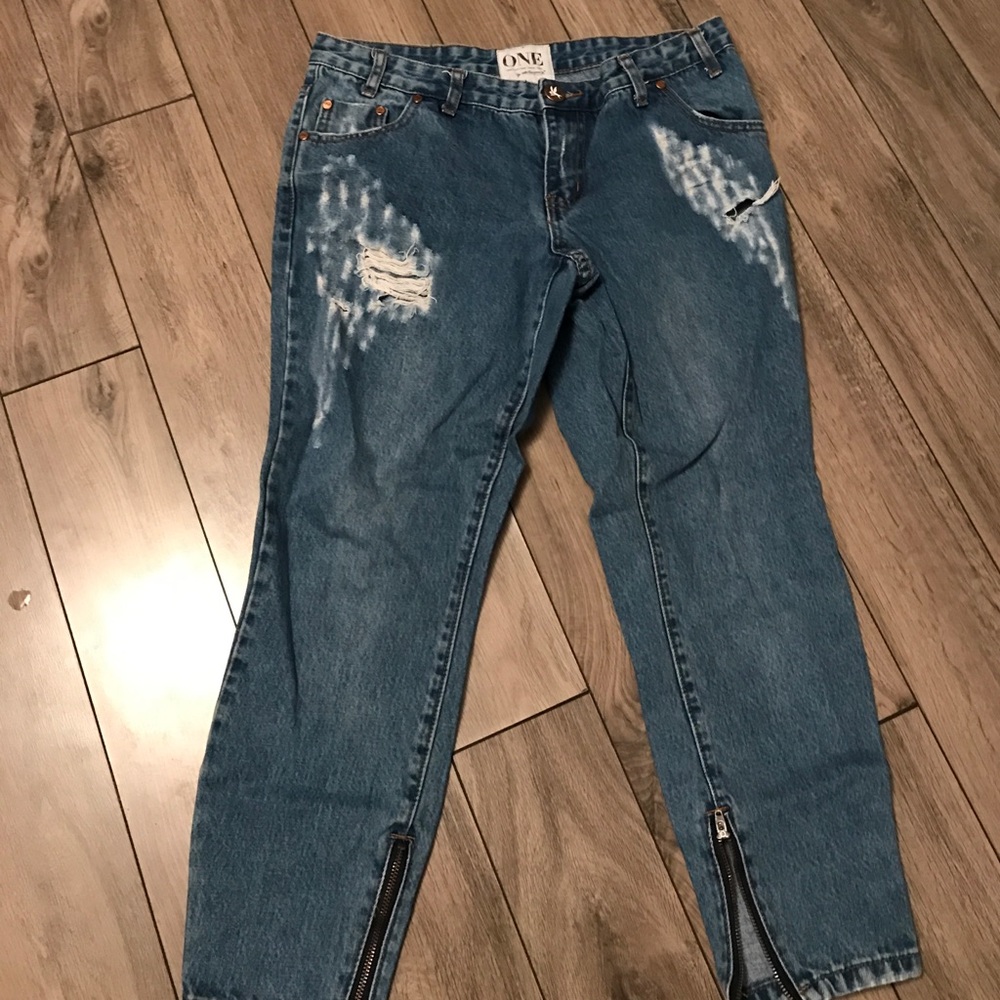 One teaspoon boyfriend cropped jean