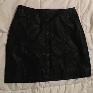 Free People Faux Leather Skirt