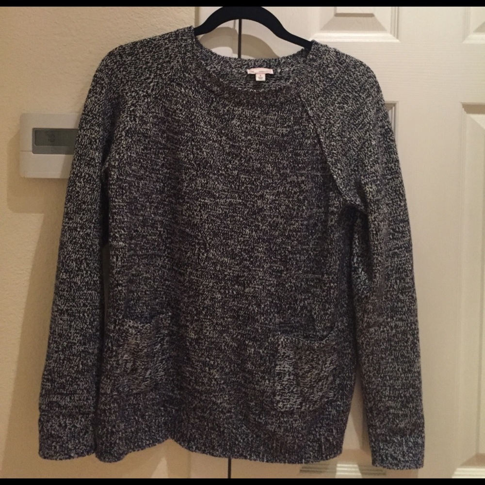 Gap blue and white pocketed sweater