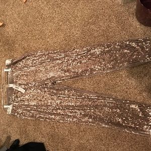 GOLD Sequin & Velvet pants