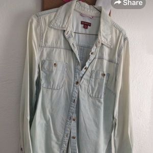 White denim shirt