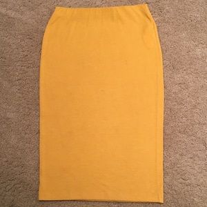 Yellow Pencil Skirt
