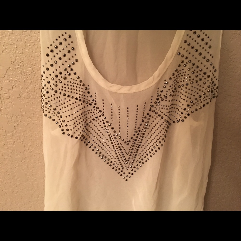 Shear cream summer tank