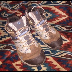 Merrell hiking boots.