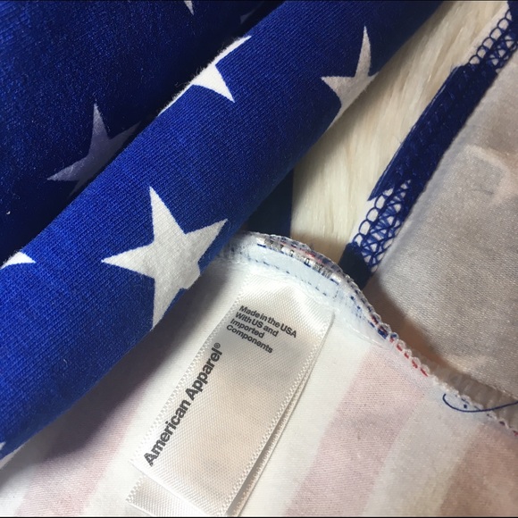 NWT American Apparel Stars &Stripes Thong Bodysuit - Picture 4 of 5