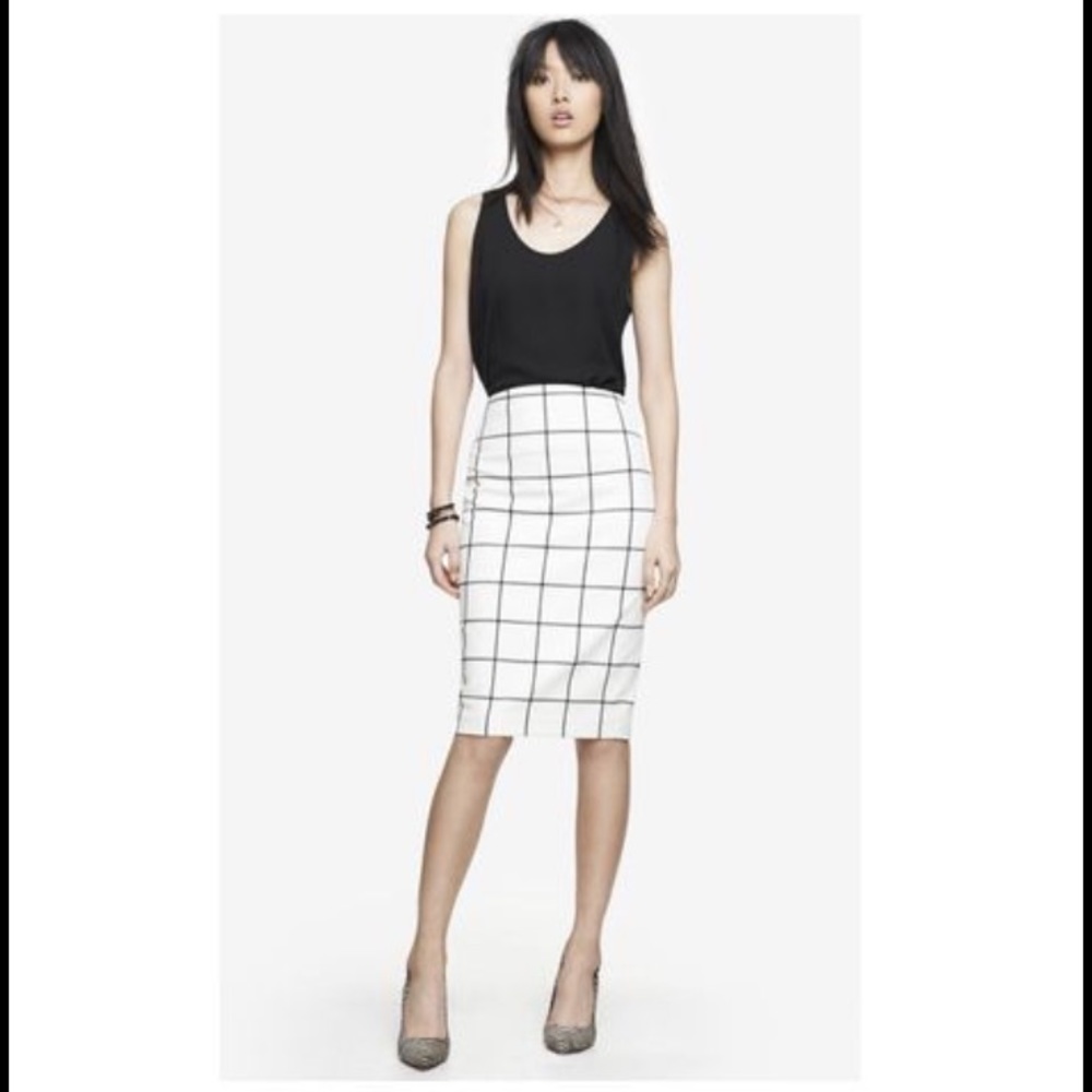 Express high waisted midi skirt