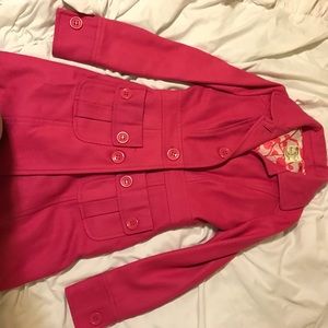 Hot Pink Pea Coat