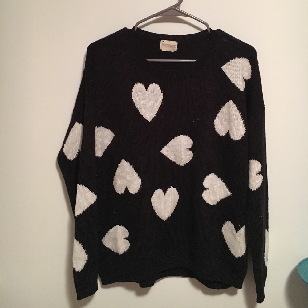 Coincidence & Chance Heart Pattern Knit Sweater