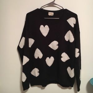 Coincidence & Chance Heart Pattern Knit Sweater