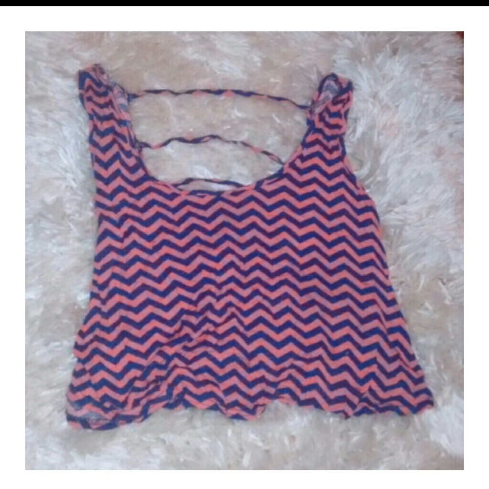 S A L E! Flowy Chevron Springtime Crop Top