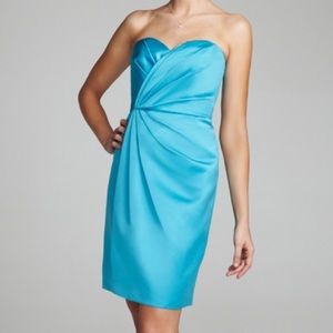 David's Bridal Ocean/Teal Bridesmaid Dress