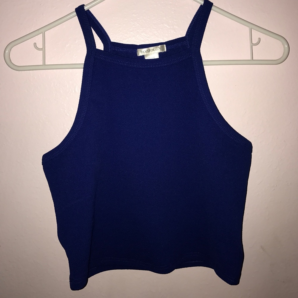 Blue crop top