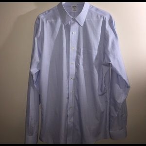 Brooks Brothers Blue White Check Oxford 16.5-6/7