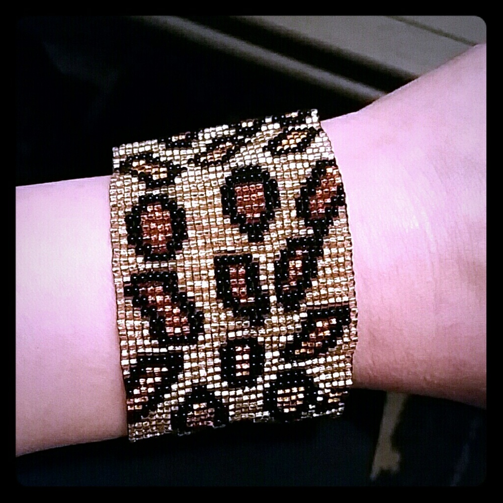 Leopard beads bracelet