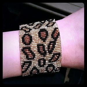 Leopard beads bracelet
