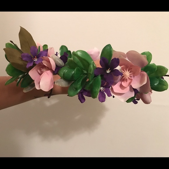 Silk Floral Crown - Picture 3 of 4