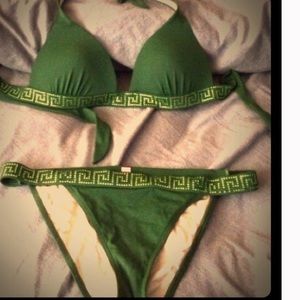Victoria's Secret emerald Green two piece large