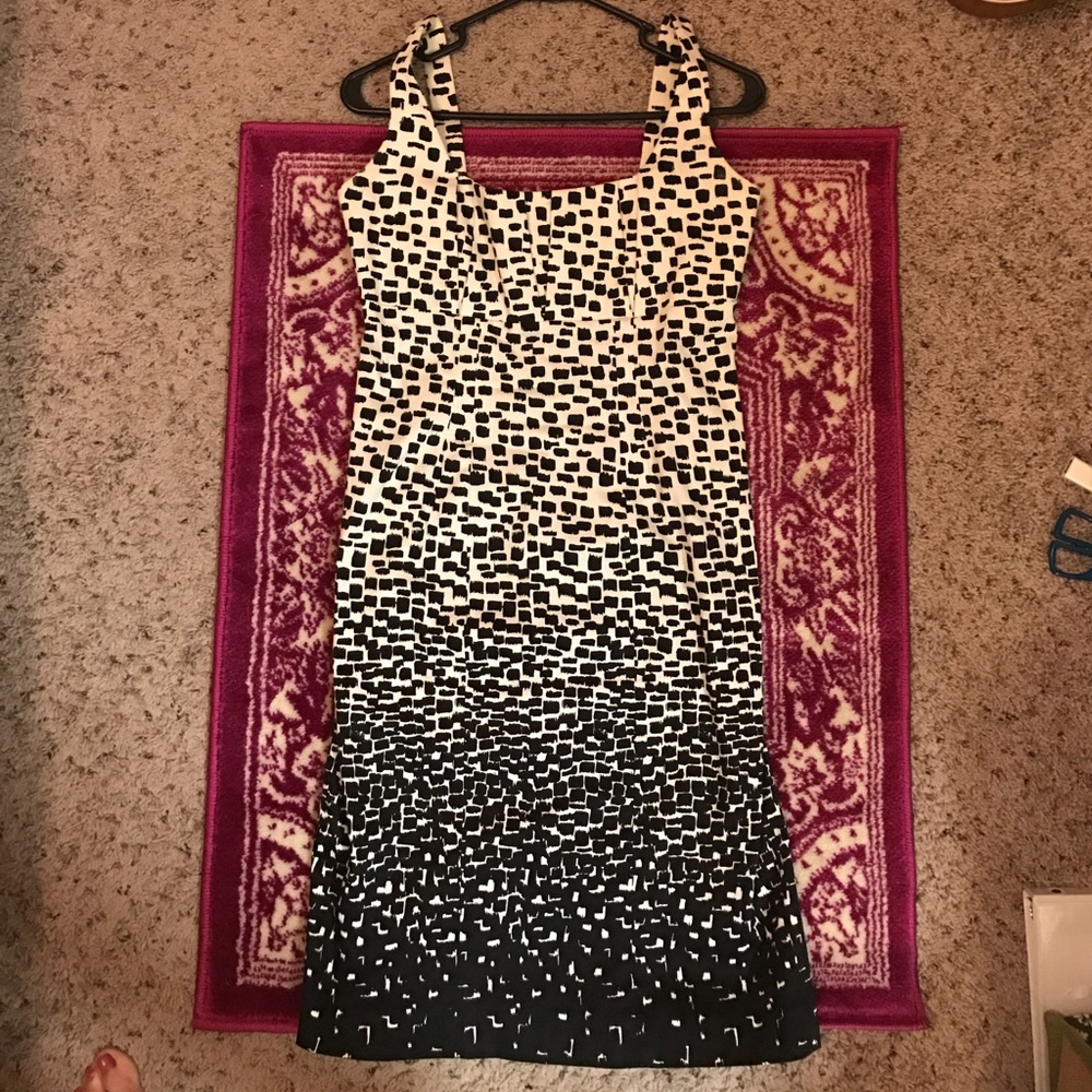 Calvin Klein black and white cotton dress