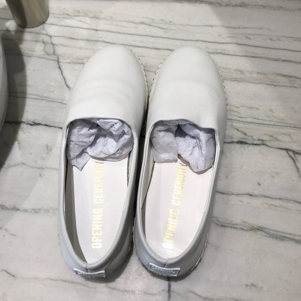 Opening Ceremony leather & espadrilles slip ons.