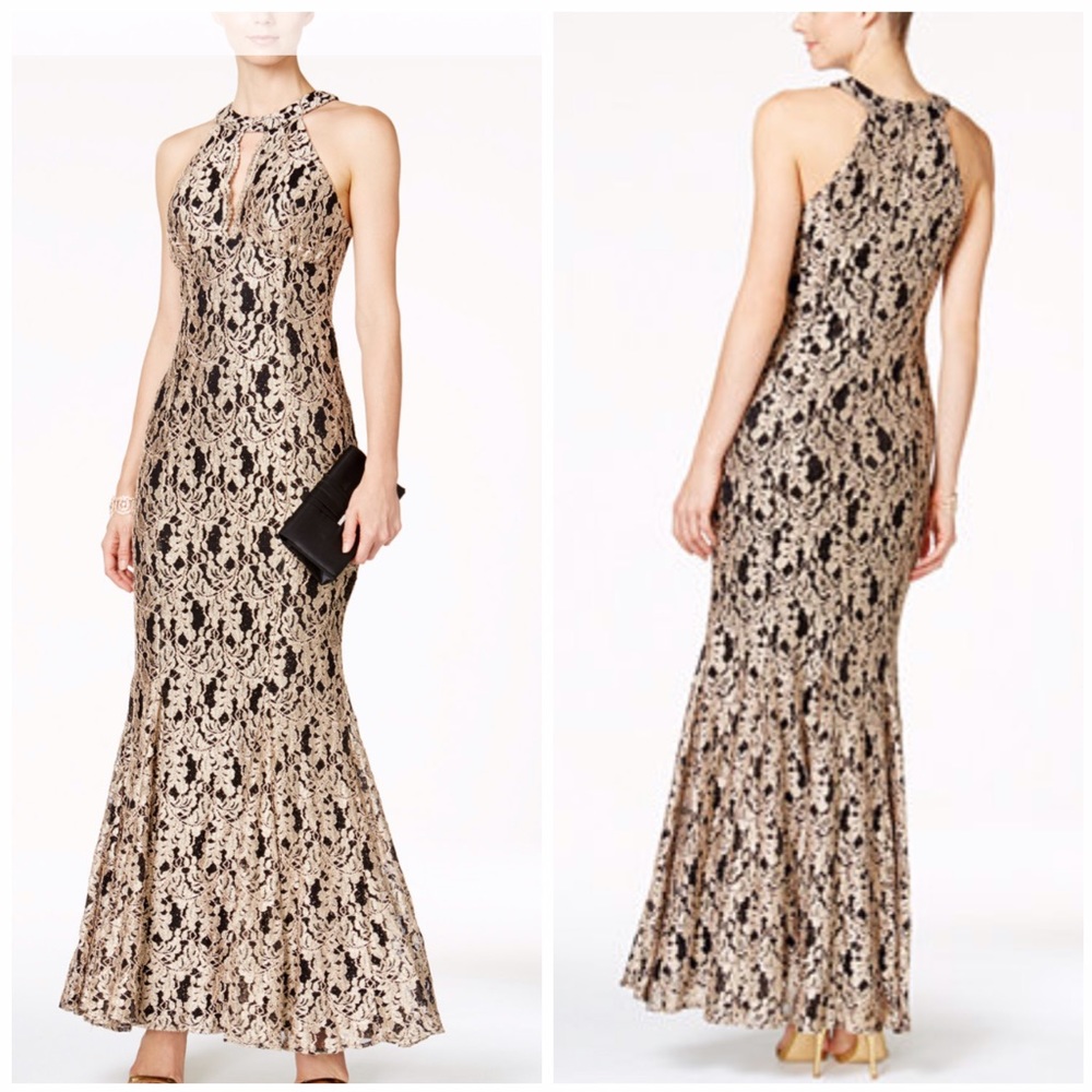 Sequined Sparkle Lace Mermaid Gown