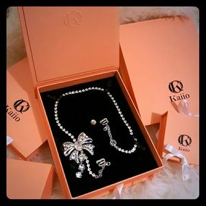 Authentic Kaiio Swarovski Crystal Bow Strap Silver