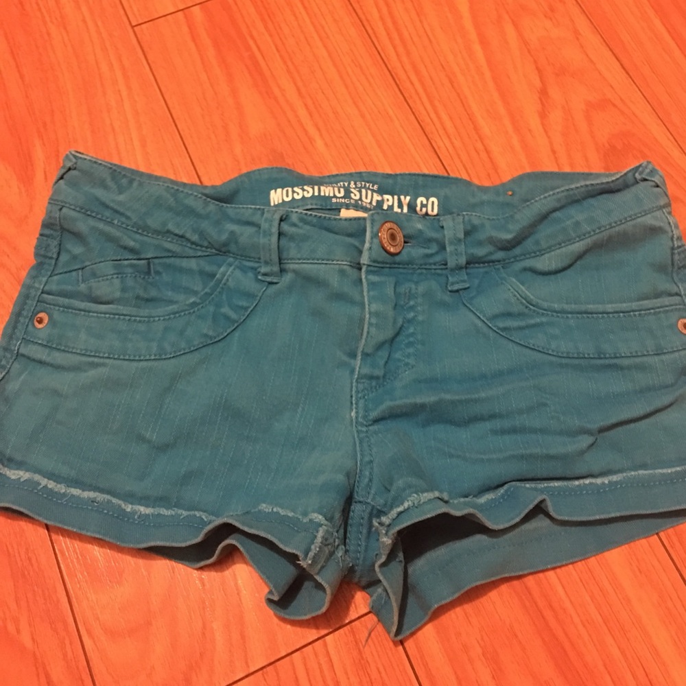 Neon blue shorts