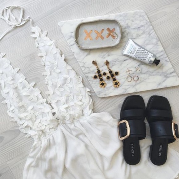 CLEARANCE White Halter Petal Dress - Picture 7 of 7