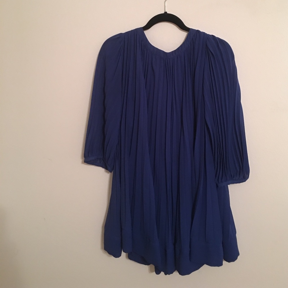 Mimi Chica Pleated Swing Mini Dress