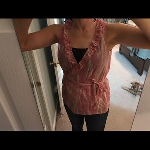 Banana republic silk wrap top