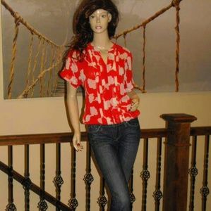 Dana Buchman dropwaist blouse