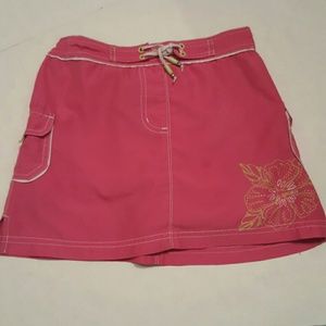 Girls Pink Skirt with cotton shorts underneath