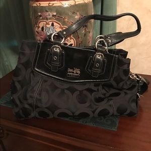 COACH HANDBAG WITH SILVER HARDWARE