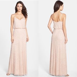 Adrianna Papell Light Pink Sequin Gown