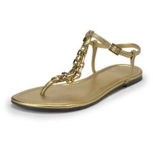 Tory Burch gold chain Shane sandal