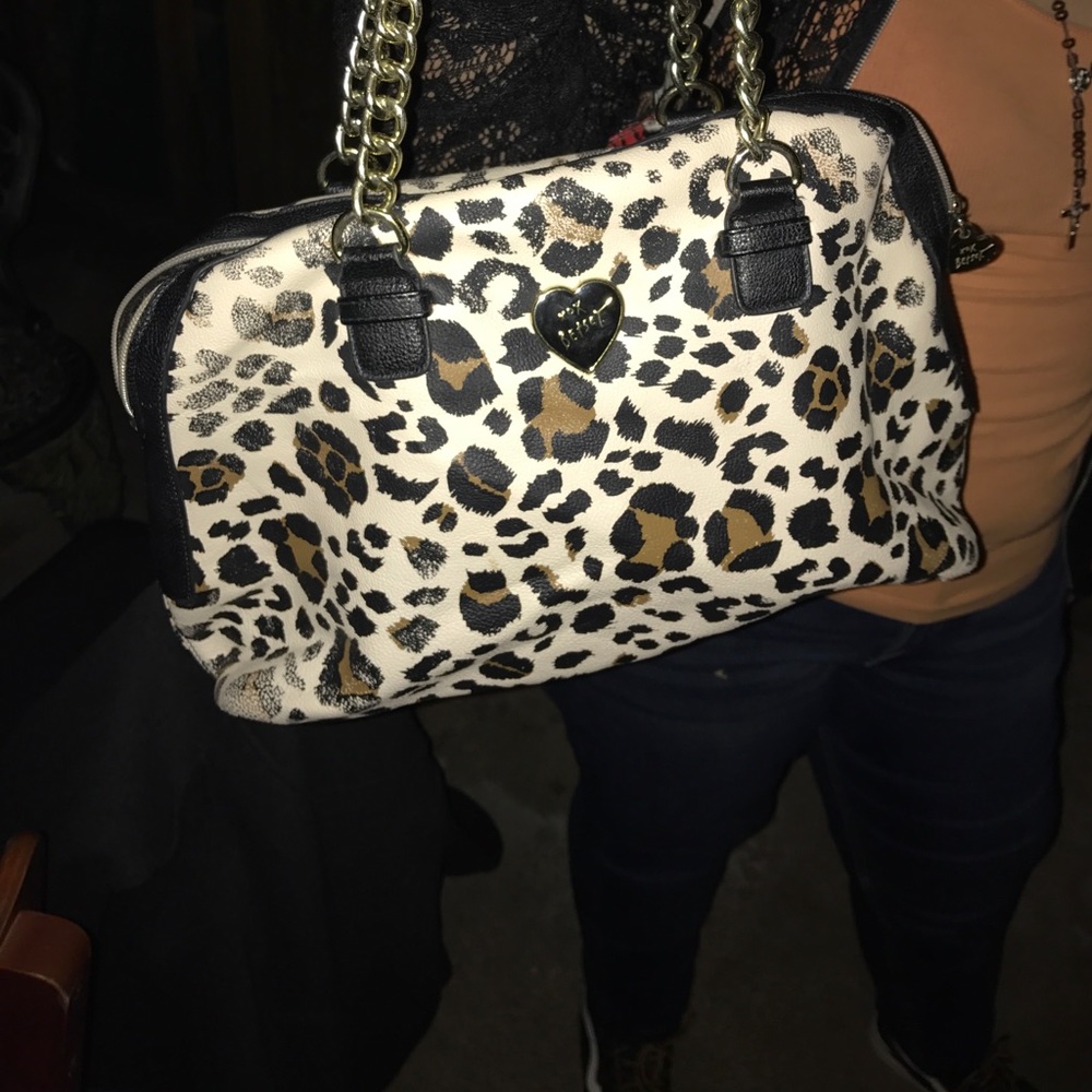 Betsey Johnson cheetah print handbag