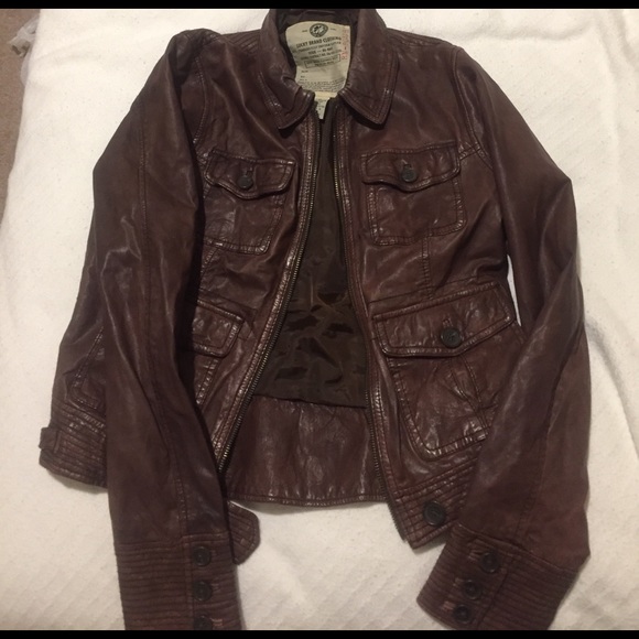 Lucky Brand Jackets & Blazers - LUCKY BRAND BROWN LEATHER JACKET