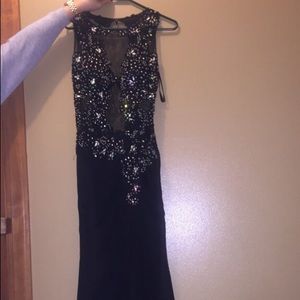Long Black Jovani Dress