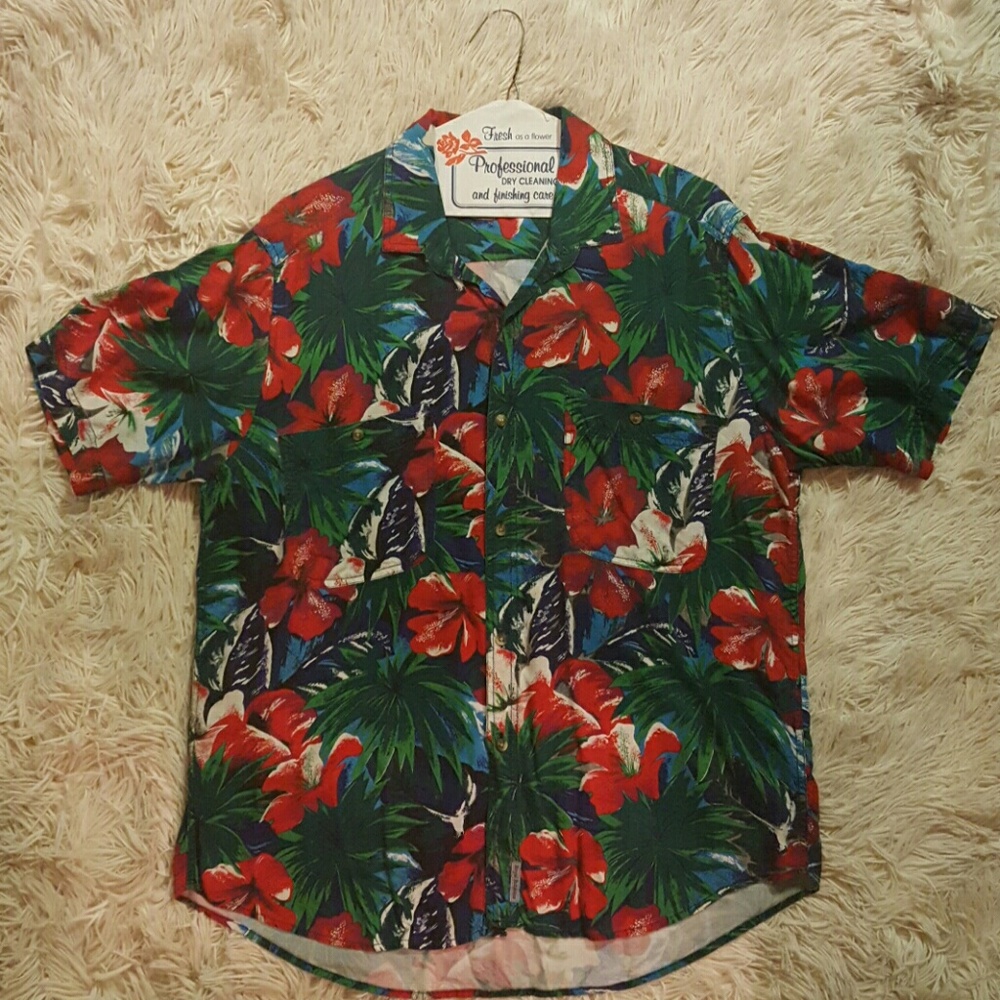 Royal Robbins vintage floral Hawaiian shirt