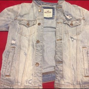 Hollister distressed jean jacket