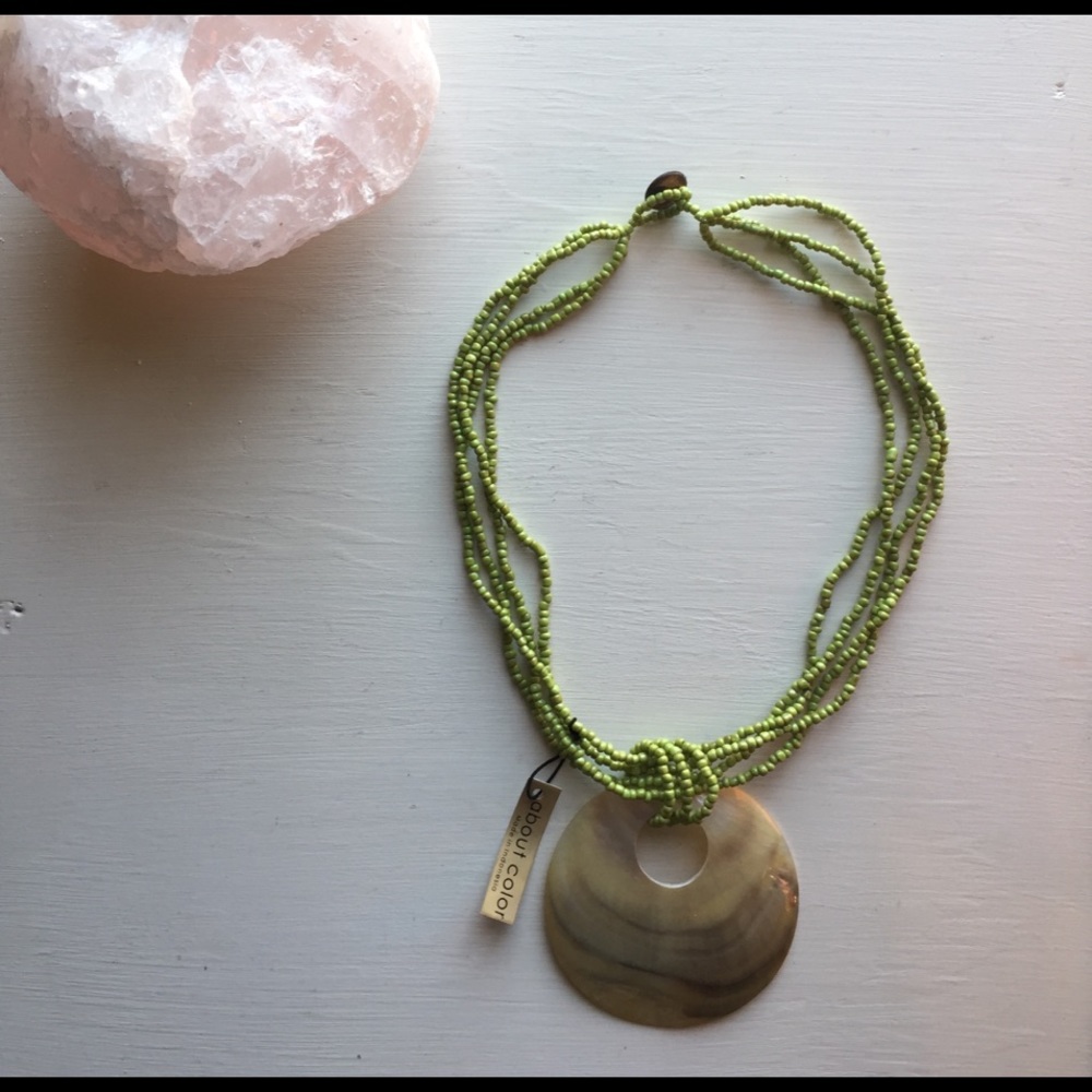 beaded shell necklace 🐚