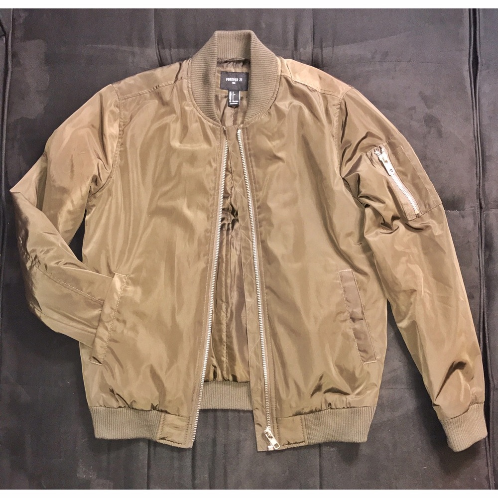Olive Nylon bomber jacket