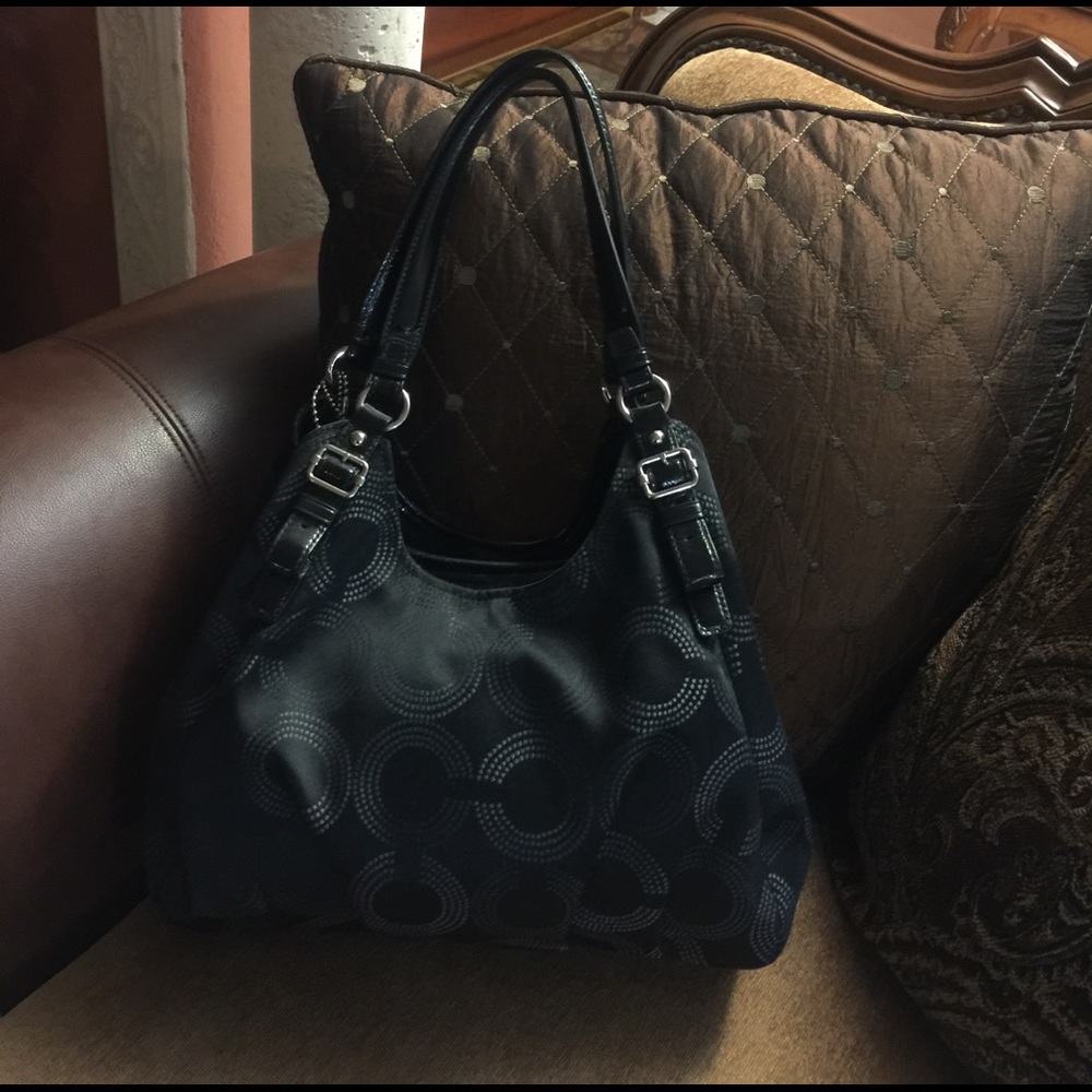 Coach new black monogram medium bag - Picture 2 of 4