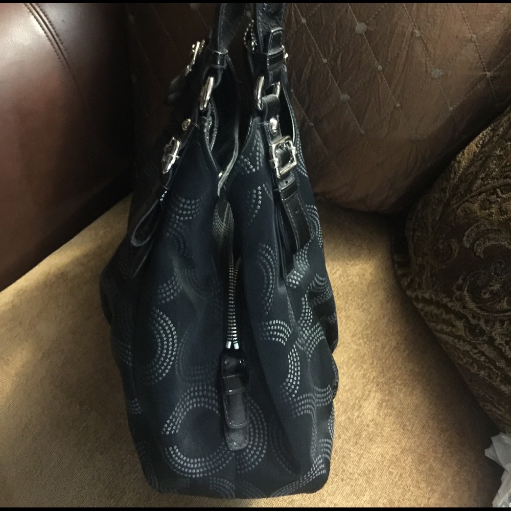 Coach new black monogram medium bag - Picture 3 of 4