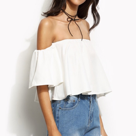🌟Last ✨HP✨ Colleen off the Shoulder Crop Top - Picture 3 of 7